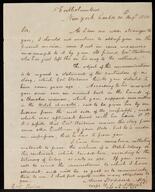 Letter Fort Columbus, New York Harbor, to John Sevier, 1810 Aug. 30