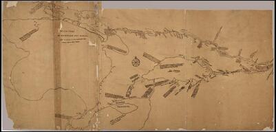 Carte du Canada et des decouvertes vers le lac D'erie