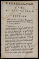 Avis aux bons Français : ou Extrait d'une brochure, intitulée, Très-humbles remontrances d'un citoyen aux Parlemens de France, en 1771