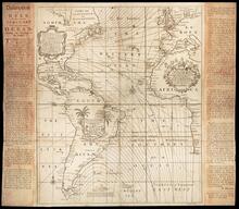 A new and correct chart shewing the variations of the compass in the Western & Southern Oceans
