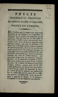 Précis historique et justificatif de Charles-Eugène de Lorraine, prince de Lambesc