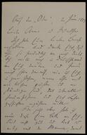Raster, Hermann - Correspondence to Walther Berthold Raster (son), Hermann Raster family papers, 1883, 1889