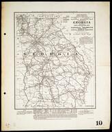National highways map of the state of Georgia : showing thirty-three hundred miles of national highways proposed by the National Highways Association...