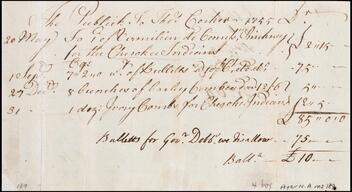 Invoice the publick to Thos. Cosher, 1755