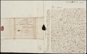 Letter Mansf. Mansfield, Conn., Dear Brother Stephen Williams, 1734 Feb. 7