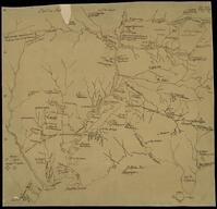 Carte du fleuve Missisipi avec les noms des peuples qui l'habitent et des etablissements des Espagnols et Anglois qui en sont proches