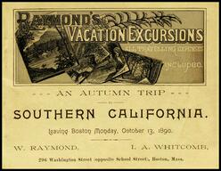 An autumn trip to southern California : leaving Boston Monday, October 13, 1890 [175323]