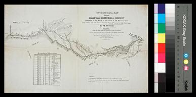 Topographical map of the road from Missouri to Oregon, commencing at the mouth of the Kansas in the Missouri River and ending at the mouth of the...