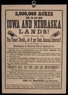 2,000,000 acres rich Iowa and Nebraska lands! : for sale on ten year's credit, at 6 per cent annual interest! By the Burlington & Missouri River...