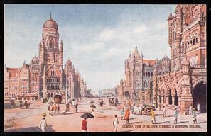 Bombay, view of Victoria Terminus & Municipal Building