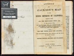 Appendix to Jackson's map of the mining districts of California, bringing down all the discoveries since 1849, to the present time, of the places and...