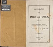 Proceedings of the Rapids Convention : held at Burlington, Iowa, on the 23d and 24th of October, 1851