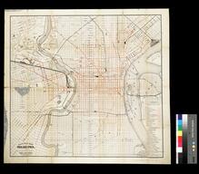 Railway map of Philadelphia to accompany Westcott's guide book to Philadelphia