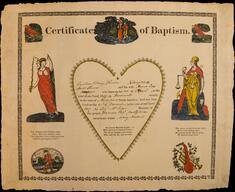 Caroline Elting certificate, April 20, 1817