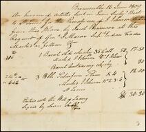 Bill of lading executed by S. Lewis, boat owner, for goods shipped by Jacob Bowman of Brownsville to J. Johnson of St. Louis at the request of General...