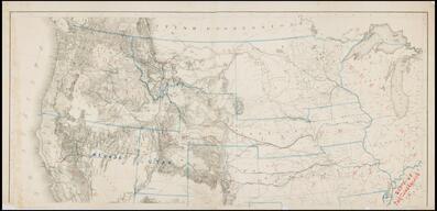 Map of the territory of the United States from the Mississippi River to the Pacific Ocean; originally prepared to accompany the reports of the...