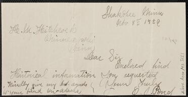 Letters Shakopee, Minn., to H.M. Hitchcock, Minneapolis, Minn., 1929-1931