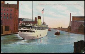 Eastland afloat in the Chicago River