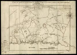 Carte des terres de la Nouvelle France qui s'ettendent du coste du sud du fleuve St. Laurens iusqu'a la mer qui fait face a l'Accadie, Nouvelle...
