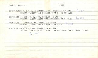 Yale University Law School documentation, Jack Fuller personal, 1968-1971