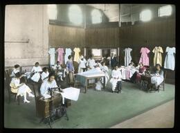 Women at dressmaking class, St. Mark's Church, Chicago, 1922?