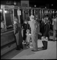 Line at ticket window, Union Station, Chicago, May 1948