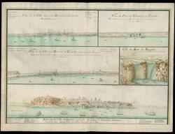 Veue de la ville des Trois Rivieres en Canada, Nouvelle France, 1721 ; Veue du Fort de Chambly en Canada ... au sud del la ville de Montreal ; Veue...