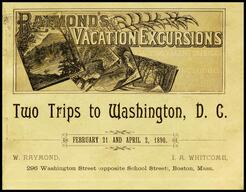 Two excursions to Washington, D.C. : five days in the national capital, with a carriage ride to the public buildings and other points of interest, and...