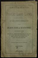 United States public land laws, 1879