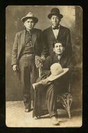 Men with hats portrait, Oklahoma?, circa 1910s