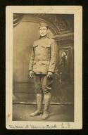 Soldier posed in World War I era uniform, Long Island, New York, circa 1910s