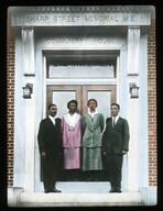 Staff outside community house, Sharp Street Memorial Church, Baltimore, Maryland, 1922?