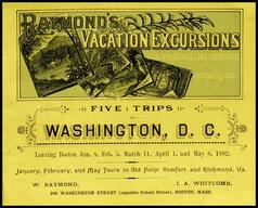 Five excursions to Washington, D.C. : five days in the national capital, with a carriage ride to the public buildings and other points of interest,...