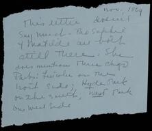 Raster, Margarethe - Correspondence to Anna Oppenheim, Hermann Raster family papers, 1869-1872