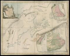 Carte d'un partie de l'Amerique Septentrionale ou est tracee notre route d'Halifax a New York, par Quebec, Montreal, le Lac Champlain et la Riviere...