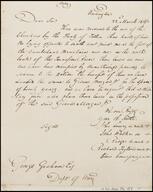 Letter Washington, D.C., to George Graham, Dept. of War, 1816 Mar. 22