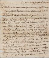 Letter Fort Fidius, State of Georgia, to Sir, 1793 June 14