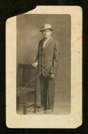 Boy standing portrait, Oklahoma?, circa 1910s