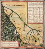 Diseno o mapa que manifiesta la Mision de Santo Tomas de Tucupido con la feligresia que se le ha hagregado los sitios prinsipales de ella