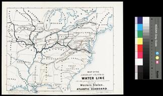 Map of the American Central Water Line and other principal lines of communication between the western states, and the Atlantic seaboard