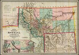 Map of the territory of Montana with portions of the adjoining territories