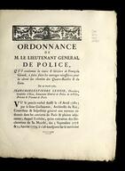Ordonnance de M. le lieutenant général de police, qui condamne la veuve & héritiers de François Girard, à faire faire les ouvrages nécessaires...