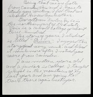 a page of handwritten text