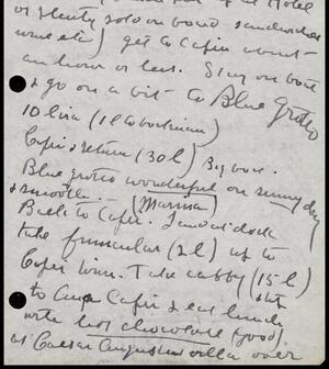 a page of handwritten text