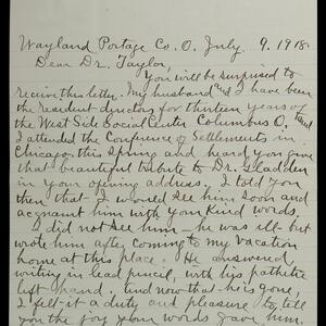 a page of handwritten text