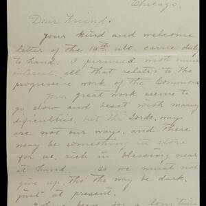 a page of handwritten text