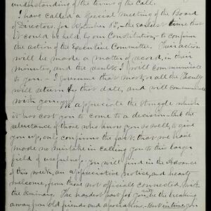 a page of handwritten text