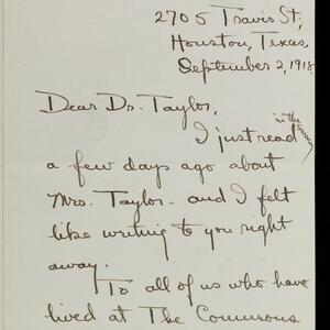 a page of handwritten text