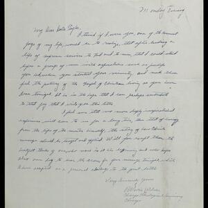 a page of handwritten text