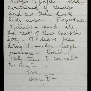 a page of handwritten text